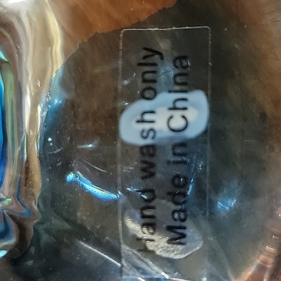 1 Vtg Sundae Icecream Dish Blue Heavy Pressed Glass Pedestal Footed 4 Petals - Picture 5 of 5